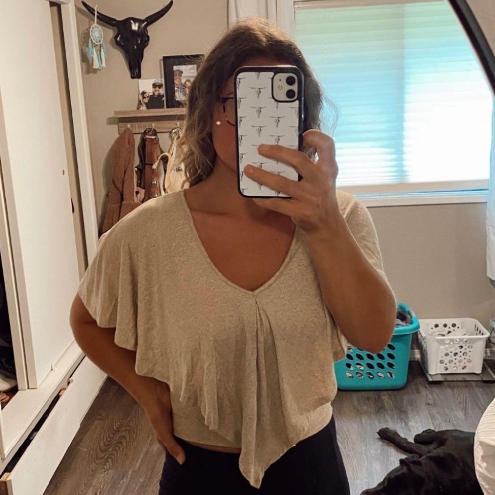 Tan western Boutique Top